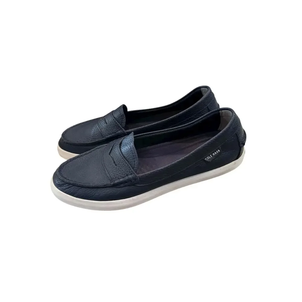 Cole Haan Navy Leather Penny Loafers Slip On Shoes Women’s 8